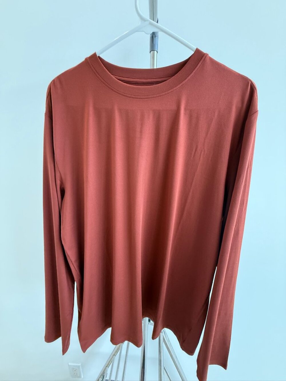 Skims Outdoor Jersey Mens Classic Long Sleeve T Shirt - Rust